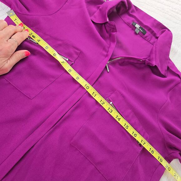 Kut from the Kloth full zip front blouse Medium purple - Picture 11 of 16
